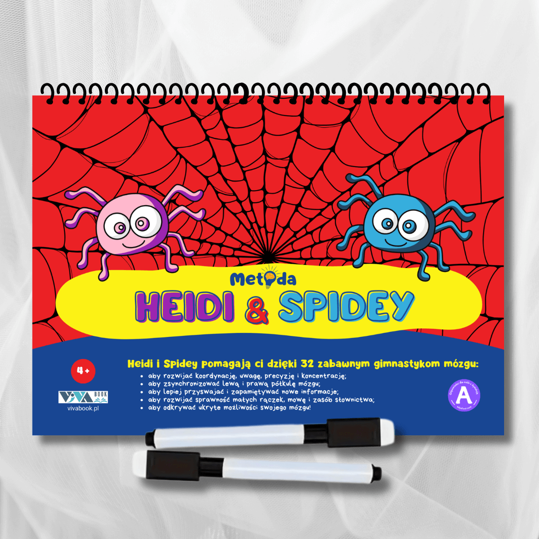„Metoda Heidi i Spidey" – innowacyjne ćwiczenia dla treningu mózgu + zmazywalne markery
