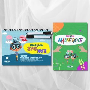 Zestaw „Metoda Zyg-Zak” + „Metoda Mądre Palce” – innowacyjne ćwiczenia dla treningu mózgu + zmazywalne markery