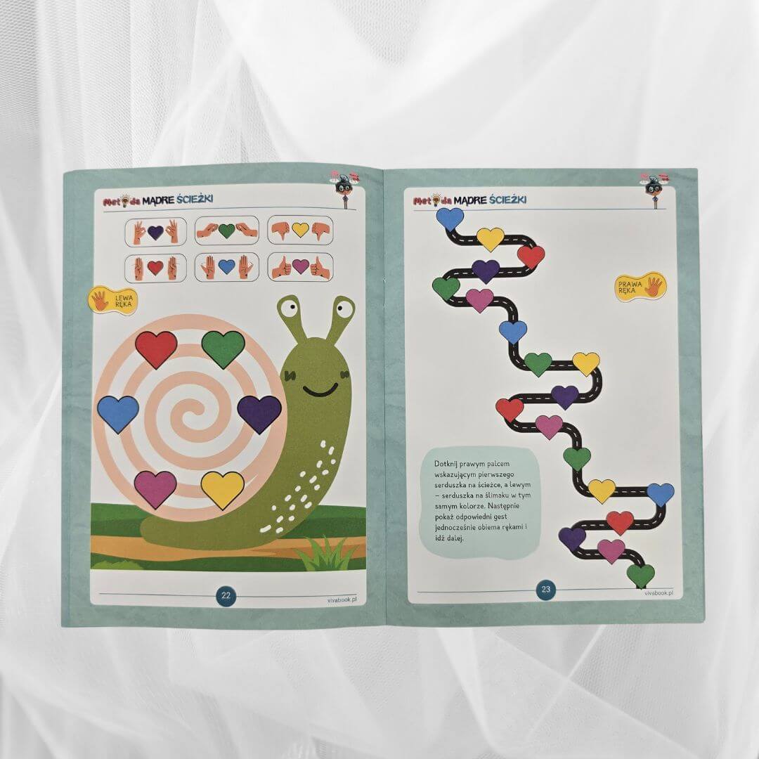 Metoda Mądre Ścieżki – Ćwiczenia dla mózgu obiema rękami, 4–104 lata, 48 stron, format A5 - obrazek 10