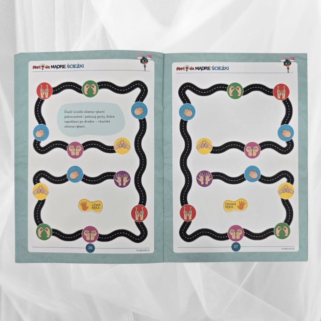Metoda Mądre Ścieżki – Ćwiczenia dla mózgu obiema rękami, 4–104 lata, 48 stron, format A5 - obrazek 12