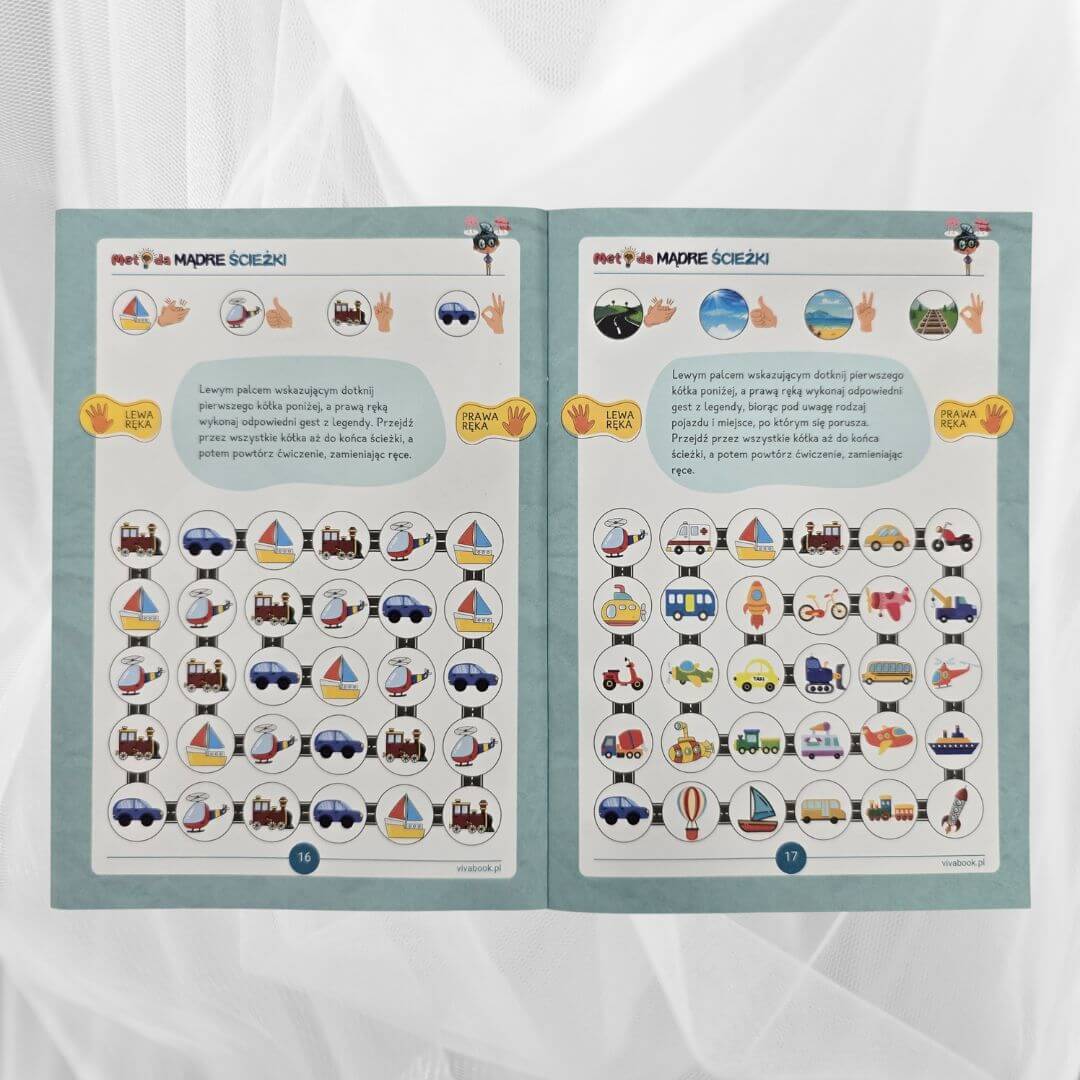 Metoda Mądre Ścieżki – Ćwiczenia dla mózgu obiema rękami, 4–104 lata, 48 stron, format A5 - obrazek 8