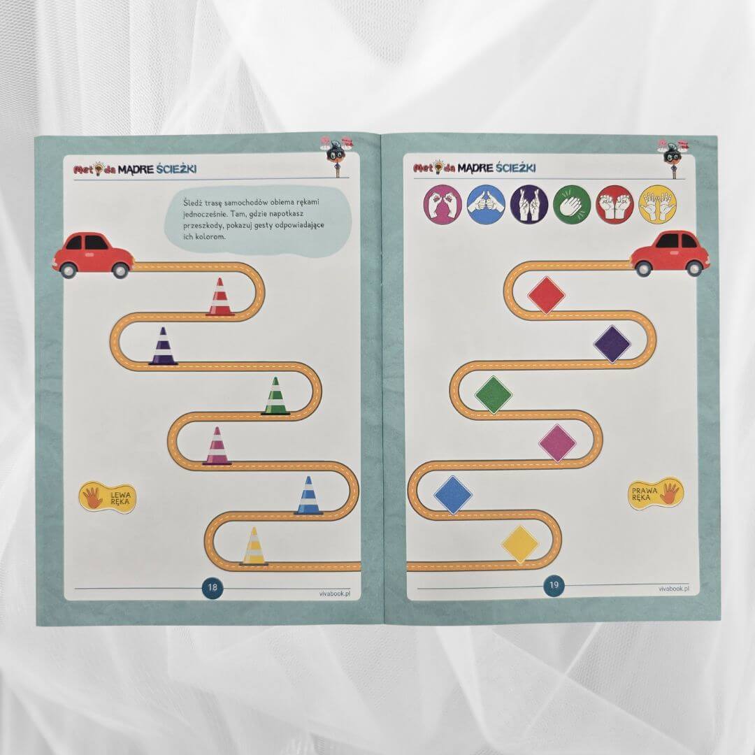 Metoda Mądre Ścieżki – Ćwiczenia dla mózgu obiema rękami, 4–104 lata, 48 stron, format A5 - obrazek 9
