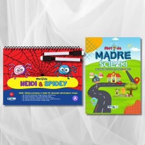 Zestaw „Metoda Heidi i Spidey” + „Metoda Mądre Ścieżki” – innowacyjne ćwiczenia dla treningu mózgu + zmazywalne markery