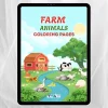 Farm Animals Coloring Book – Zwierzęta na gospodarstwie: Kolorowanki, kreatywność i relaks, dla dzieci 3+, Cyfrowy plik PDF do druku (A4)