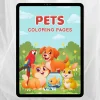 Pets Coloring Book – Zwierzęta domowe: Kolorowanki, kreatywność i relaks, dla dzieci 3+, Cyfrowy plik PDF do druku (A4)