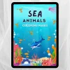 Sea Animals Coloring Book – Zwierzęta morskie: Kolorowanki, kreatywność i relaks, dla dzieci 3+, Cyfrowy plik PDF do druku (A4)